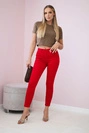 Colorful jeans with bow red