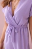 Short jumpsuit tied at the waist light purple