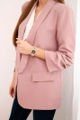 Elegant blazer with lapels dark pink
