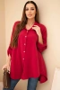 Cotton muslin shirt burgundy