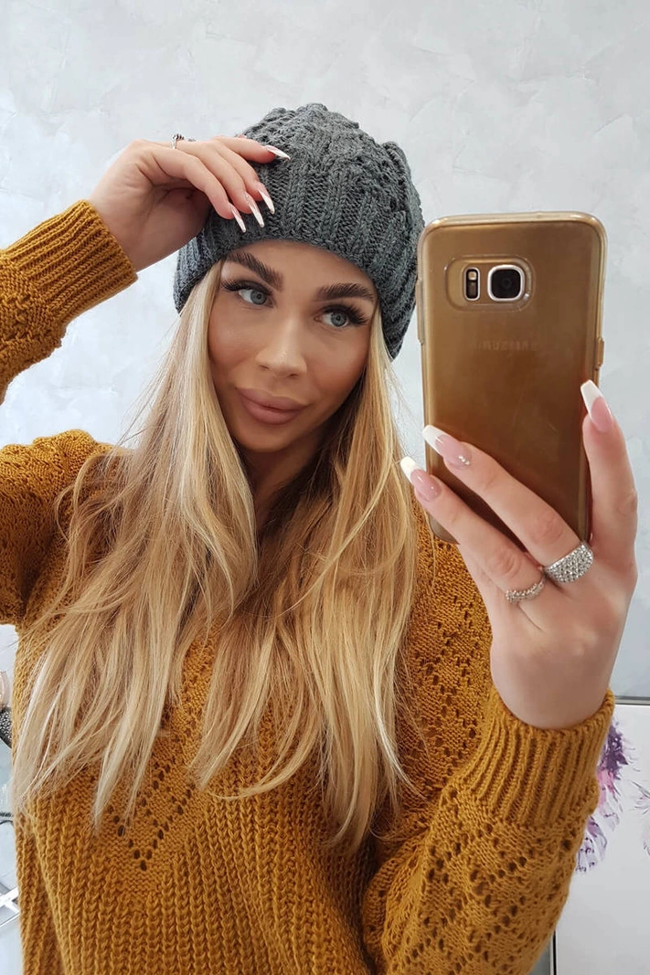 Motýlí čepice K234 tmavě šedá