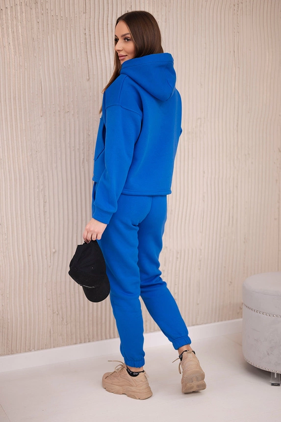 Wärmeset mit Sweatshirt zum Binden kornblumenblau