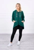 Sweatshirt mit längerem Rücken und Kapuze grün