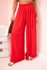 Weite Damen Hose aus Viskose mit elastischem Bund rot