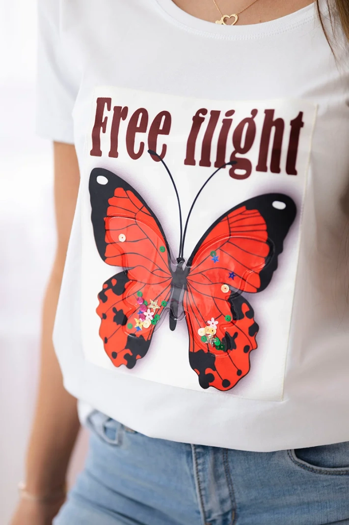 Free Flight Bluse weiß