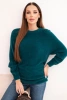 Women's sweater with soft texture and long sleeves dark green