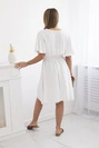 Dress with a plunging neckline ecru