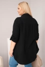 Cotton muslin shirt black