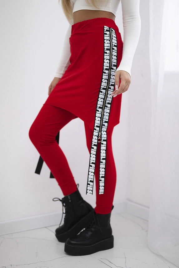 Hose/Anzug mit Selfie-Beschriftung rot