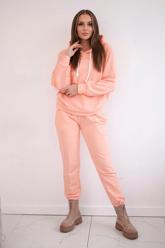 Sweatshirt set with a hood apricot