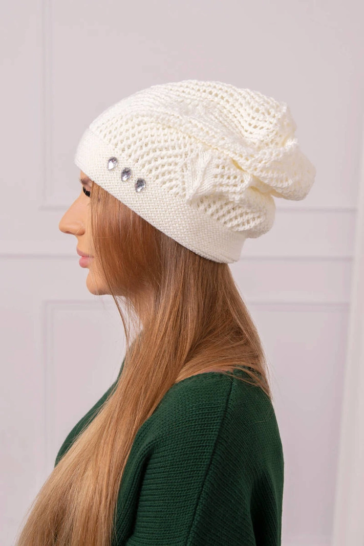Dámska čiapka Maryna K407 ecru
