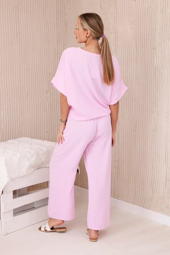 Set of blouses with pants light pink