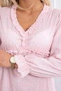 Kleid mit dekorativen Rüschen puderrosa