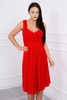 Kleid mit breiten Trägern rot