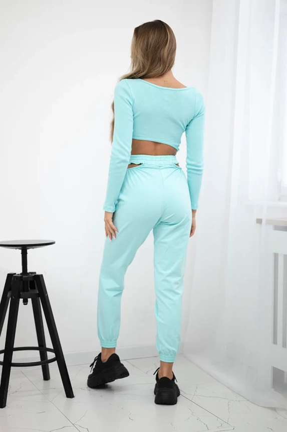 Set mit Blusentop mint