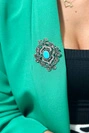 Brosche XZ459-107 silber + blau