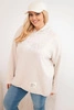 Women's Plus Size hoodie with a print beige