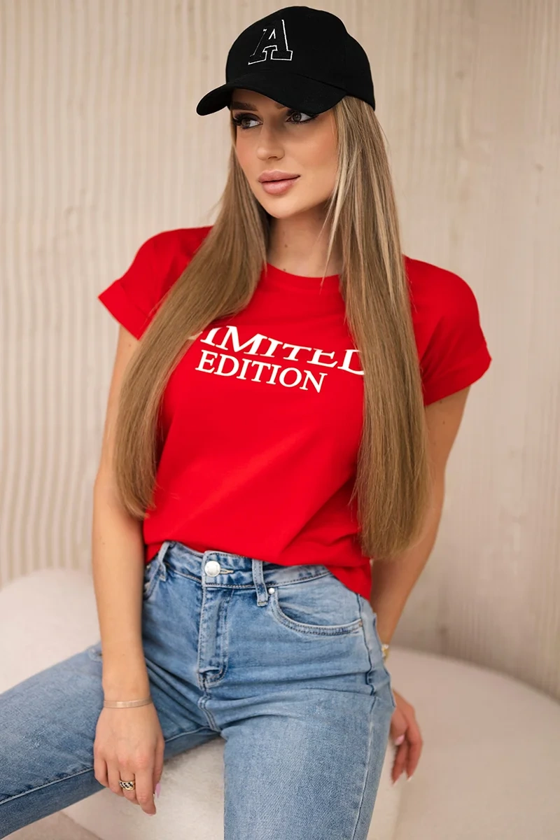 Bluzka Limited edition czerwona zdjęcie 1
