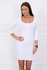 Dress with a neckline for naps white