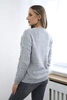 Sweater with braid weave grey
