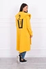 Cape with a hood oversize mustard