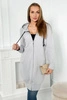 Hooded dress with a hood grey