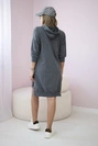 Dress with a hood and longer back graphite