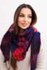 Women's soft and warm wool scarf in colorful stripes KN19 red