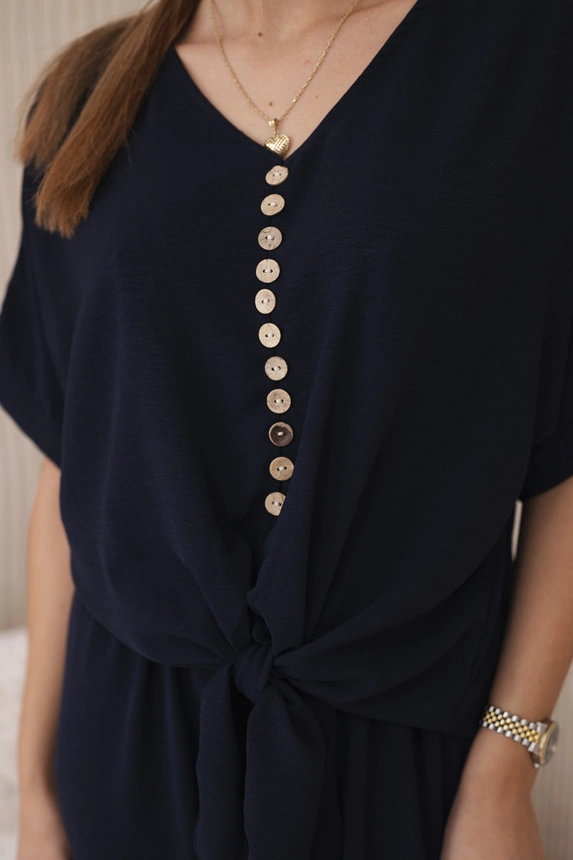 Set of blouses with pants navy blue