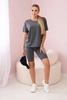 Komplet top+legginsy grafitowy