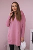 Insulated sweatshirt with slits on the sides dark pink