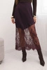 Women's viscose skirt with lace plum