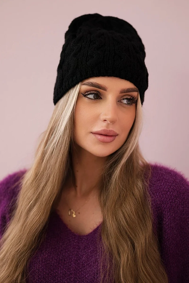 Czapka z polarem Teresa K285 czarna
