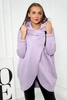 Sweatshirt with short zipper purple