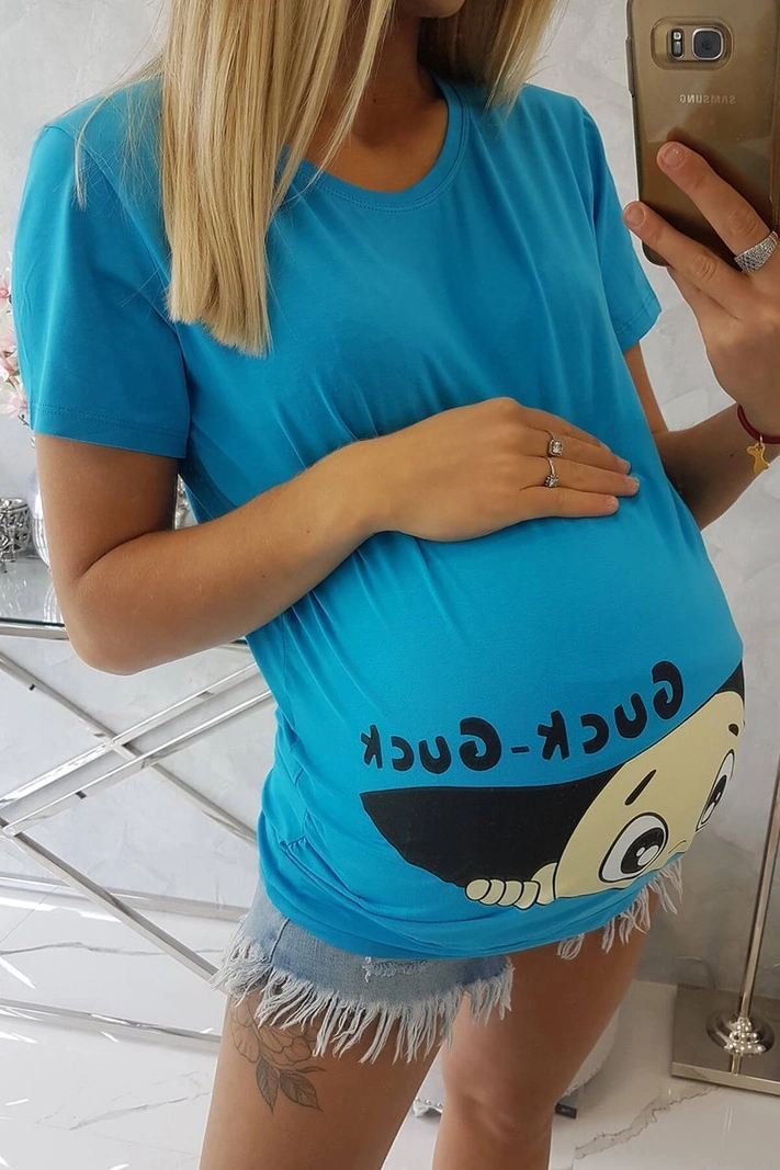 Maternity blouse Guck turquoise