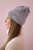 Cap with fleece Anna K238 light gray