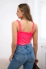 Bluzka body na ramiączkach różowy neon