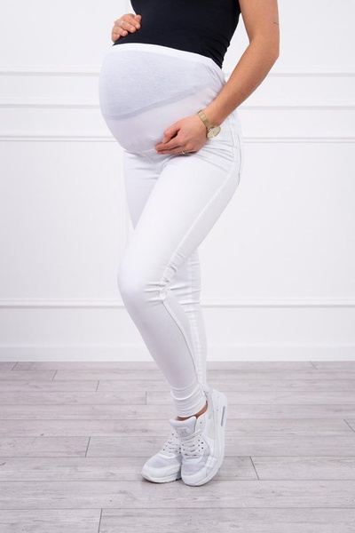 Spodnie jeansowe ciążowe białe