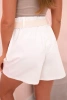  Damen-Shorts mit hohem Bund und Gürtel ecru