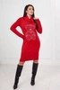 Vėžlio megztinis su kubiniu cirkonio lokiu raudonas
