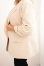 Dámska elegantná bunda Plus Size béžová