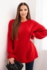 Women's sweater with a blend of mohair and wool in a loose fit red