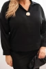 Women's Plus Size set with satin sheen and lace black