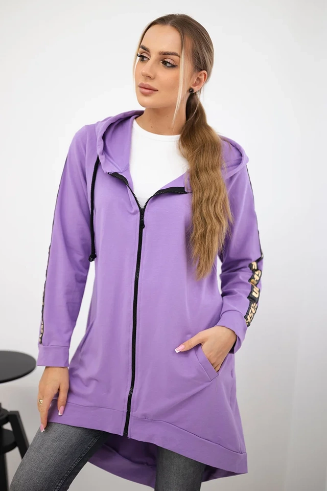 Bluza z suwakiem z tyłu ciemno fioletowa