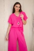 Set with necklace blouse + pants pink