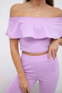 Set with a frill purple