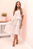 Women's cotton dress with a loose fit beige