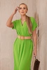 Sukienka z ozdobnym paskiem jasno zielona