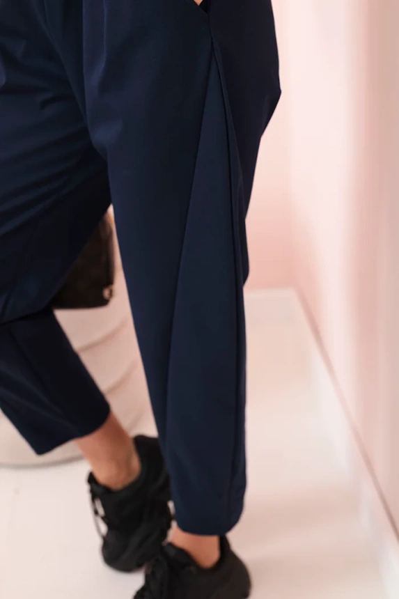 Trousers with pockets Summer Punto navy blue