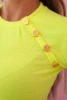 Blouse with decorative buttons yellow neon